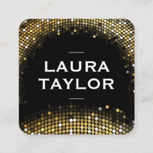 Carte De Visite Carré Variation noire de la séquence d'or
