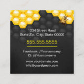 Carte De Visite Carré Vendeur de miel - Abekeeper (Dos)