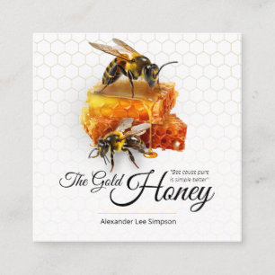 Carte De Visite Carré Vendeur de miel - apiculteur