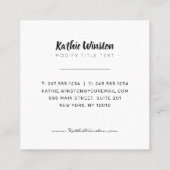 Carte De Visite Carré Verdure plante des feuilles tropicaux (Dos)