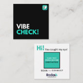 CARTE DE VISITE CARRÉ VÉRIFICATION DE VIBE (Devant / Derrière)