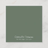 Carte de visite Carré vert de la frontière botaniq (Dos)