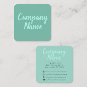 Carte De Visite Carré Vert en bon état minimal simple