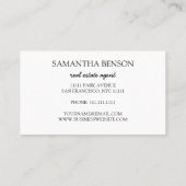 Carte De Visite Carré vert et blanc de l'île tropicale (Dos)