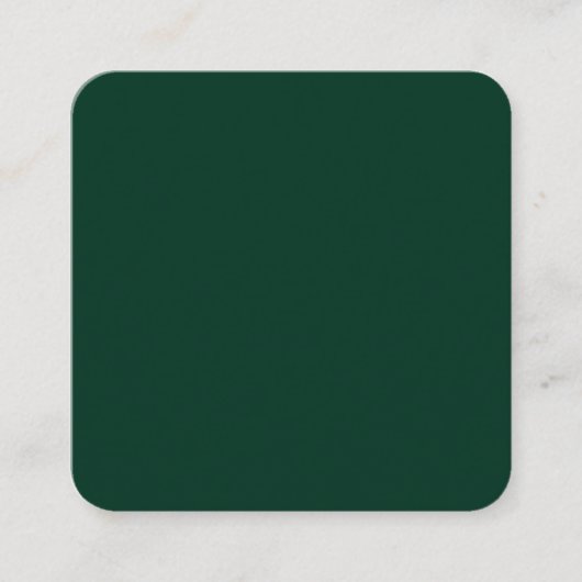 Carte de visite carré vert-foncé (Devant)