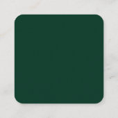 Carte de visite carré vert-foncé (Dos)