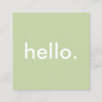 Vert minimaliste Bonjour