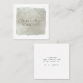 Carte De Visite Carré Vert moderne (Devant / Derrière)