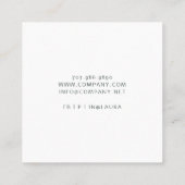 Carte De Visite Carré Vert moderne (Dos)