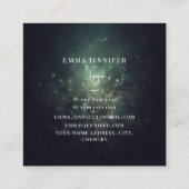 Carte De Visite Carré Vert noir subtil parties scintillant douce arrière (Dos)