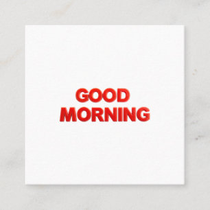 Carte De Visite Carré Vibes de bon matin