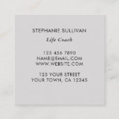 Carte De Visite Carré Vie Coach Arbre de vie (Dos)