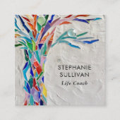 Carte De Visite Carré Vie Coach Arbre de vie (Devant)