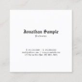 Carte De Visite Carré Vieille police anglaise de conception classique (Devant)