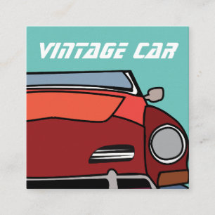 Carte De Visite Carré Vieille voiture classique vintage