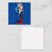 Carte De Visite Carré Vierge Marie avec Jésus bébé (Devant / Derrière)