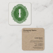 Carte De Visite Carré Vieux argent (Devant / Derrière)