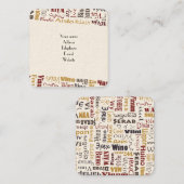 Carte De Visite Carré Vin (Devant / Derrière)