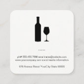 Carte De Visite Carré Vin à vin (Dos)