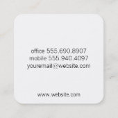 Carte De Visite Carré Vin | Splash (Dos)