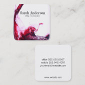 Carte De Visite Carré Vin | Splash (Devant / Derrière)