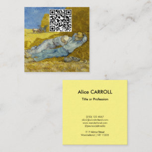 Carte De Visite Carré Vincent Van Gogh - Midi, repos du travail / La Sie