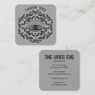Carte De Visite Carré Vins Roses des yeux mystiques Merci Boho magique
