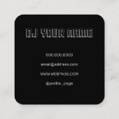 Carte De Visite Carré Vinyl couverture de jeu gris noir (Dos)