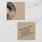 Carte De Visite Carré Vinyle dénaturé (Devant / Derrière)