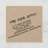 Carte De Visite Carré Vinyle dénaturé (Dos)