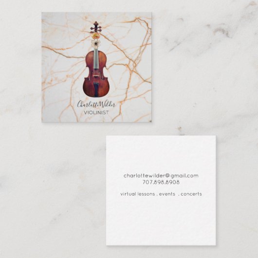 Carte de visite Carré violoniste (Devant / Derrière)