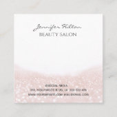 Carte De Visite Carré Visage floral moderne sensuel fille (Dos)