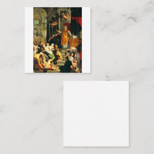 Carte De Visite Carré Visions d'Ignace par Peter Paul Rubens (Devant / Derrière)