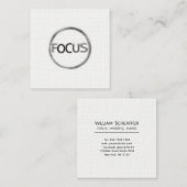 Carte De Visite Carré Visualiser la photographie minimale Moderne Profes (Devant / Derrière)