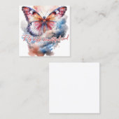 Carte De Visite Carré Voler haut, belle âme (Devant / Derrière)