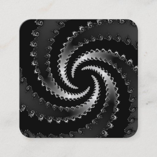 Carte De Visite Carré Vortex foncé fractal (Devant)