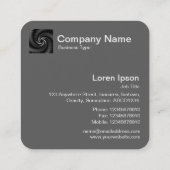 Carte De Visite Carré Vortex foncé fractal (Dos)