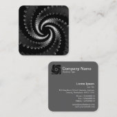 Carte De Visite Carré Vortex foncé fractal (Devant / Derrière)