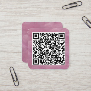 Carte De Visite Carré Votre code QR personnel lié à votre URL