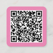 Carte De Visite Carré Votre code QR personnel lié à votre URL  (Devant)