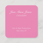 Carte De Visite Carré Votre code QR personnel lié à votre URL  (Dos)