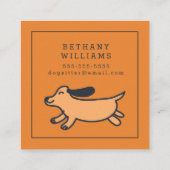 Carte De Visite Carré Votre entreprise | Services aux animaux (Dos)