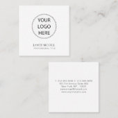 Carte De Visite Carré Votre logo (Devant / Derrière)