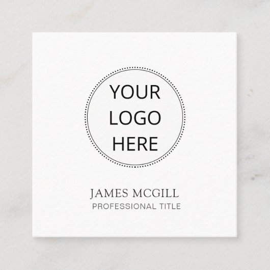 Carte De Visite Carré Votre logo (Devant)