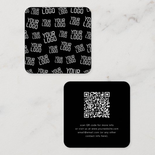 Carte De Visite Carré Votre logo de conception ou d'entreprise | Placeme (Devant / Derrière)