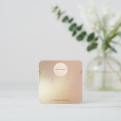 Carte De Visite Carré Votre Logo Design Gold Shimmer Bijoux (Debout devant)