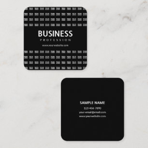Carte De Visite Carré Votre logo en motif mosaïque et nom d'entreprise m