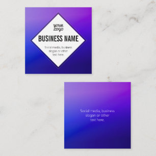 Carte De Visite Carré Votre logo et texte personnalisable Ombre violet