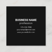 Carte De Visite Carré Votre logo, image ou conception et texte modifiabl (Dos)