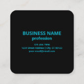 Carte De Visite Carré Votre logo | Nom commercial et site Web modifiable (Dos)